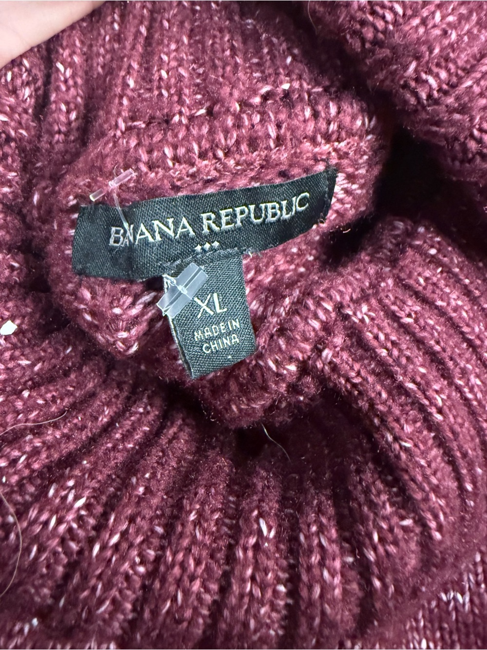 Banana Republic Plum Heathered Turtleneck Sweater - Picture 4 of 4